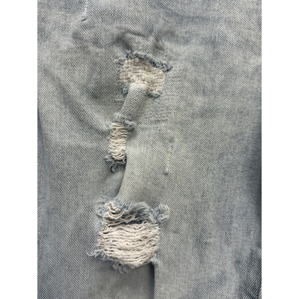 Mens 33x32 H&M Denim Skinny Distressed Jeans Light Wash Coupe Moulante Mid Rise - Picture 16 of 16